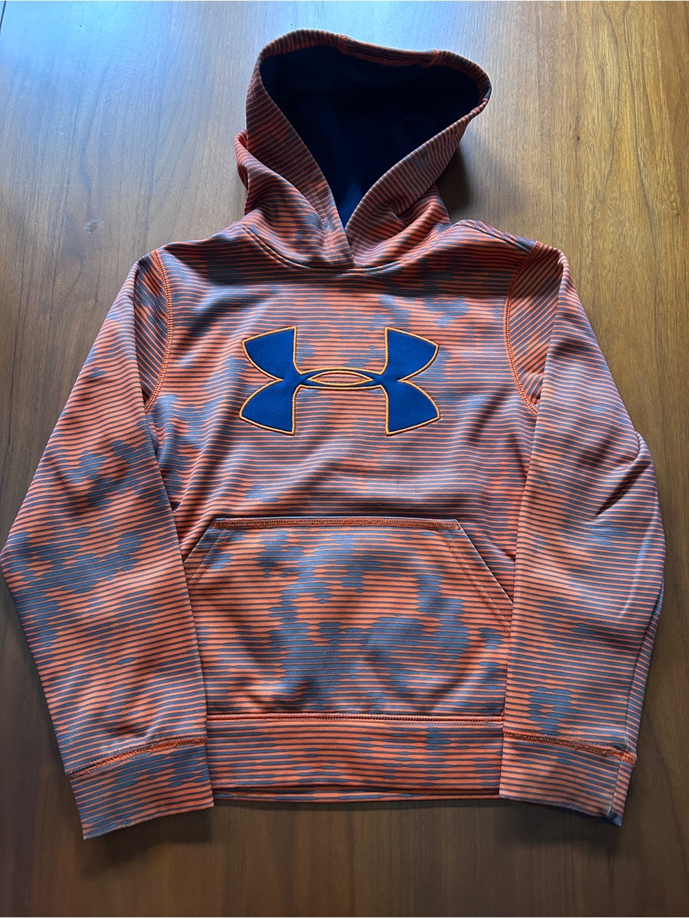 Under Armour Navy and Orange Youth XS Hoodie